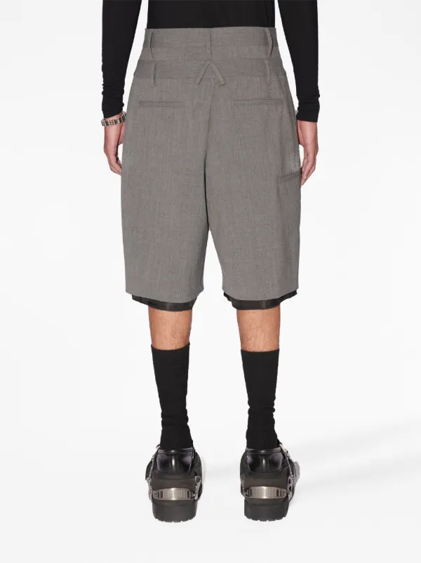 【関税込み】Ambush ショートパンツ AMBUSH ダブルウエスト ショートパンツ | グレー | FARFETCH JP