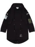AMBUSH logo-patchwork cotton parka - Black