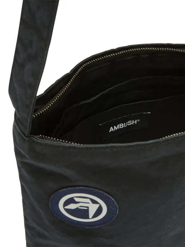 AMBUSH® PATCHWORK TOTE BAG AMBUSH logo-patchwork Cotton Tote Bag | Black | FARFETCH