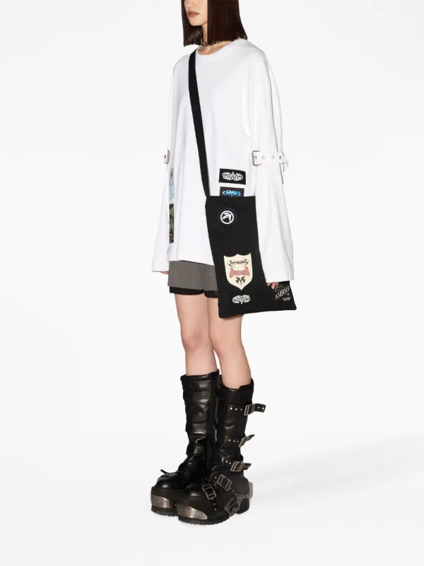 AMBUSH logo-patchwork Cotton Tote Bag | Black | FARFETCH CA