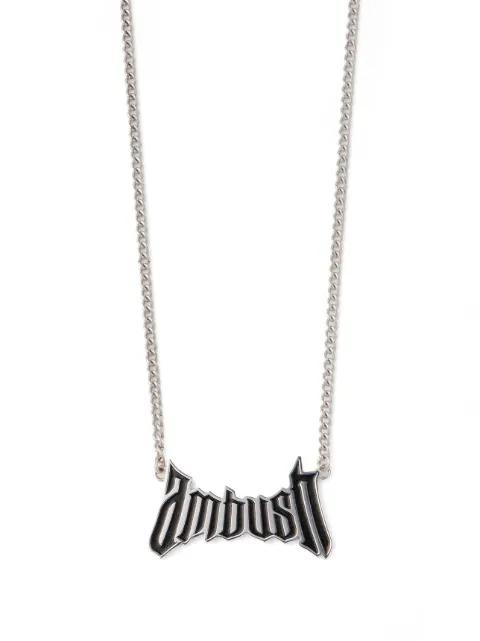 AMBUSH logo-charm chain-link necklace