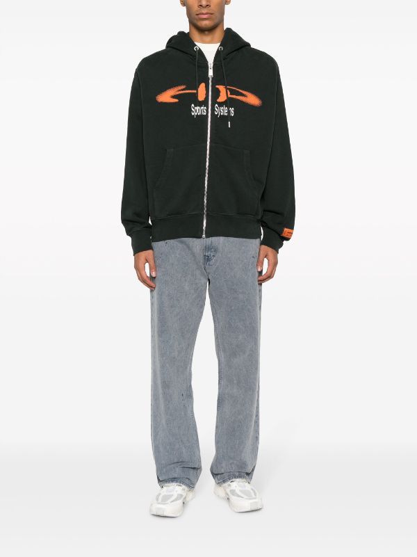 Heron Preston Sports System zip-up Cotton Hoodie - Farfetch