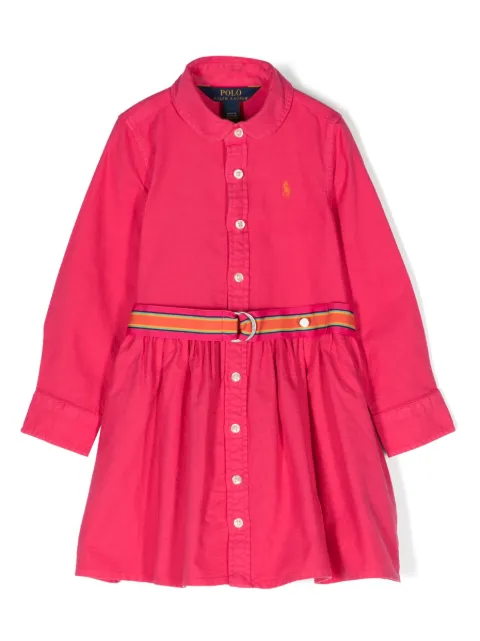 POLO RALPH LAUREN KIDS Polo Pony-motif cotton shirtdress