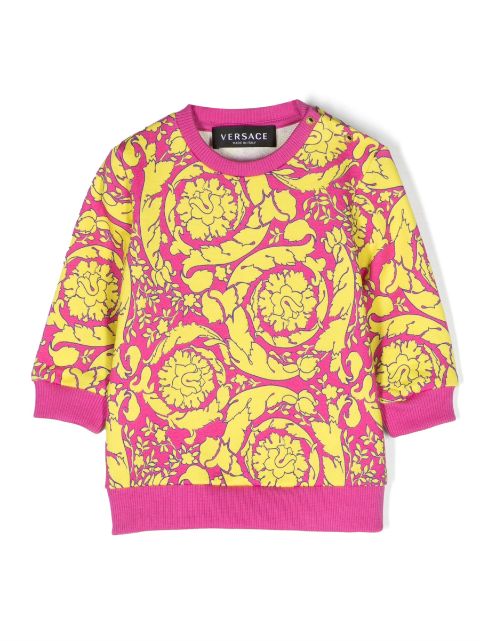 Versace Kids Barocco-print cotton sweatshirt