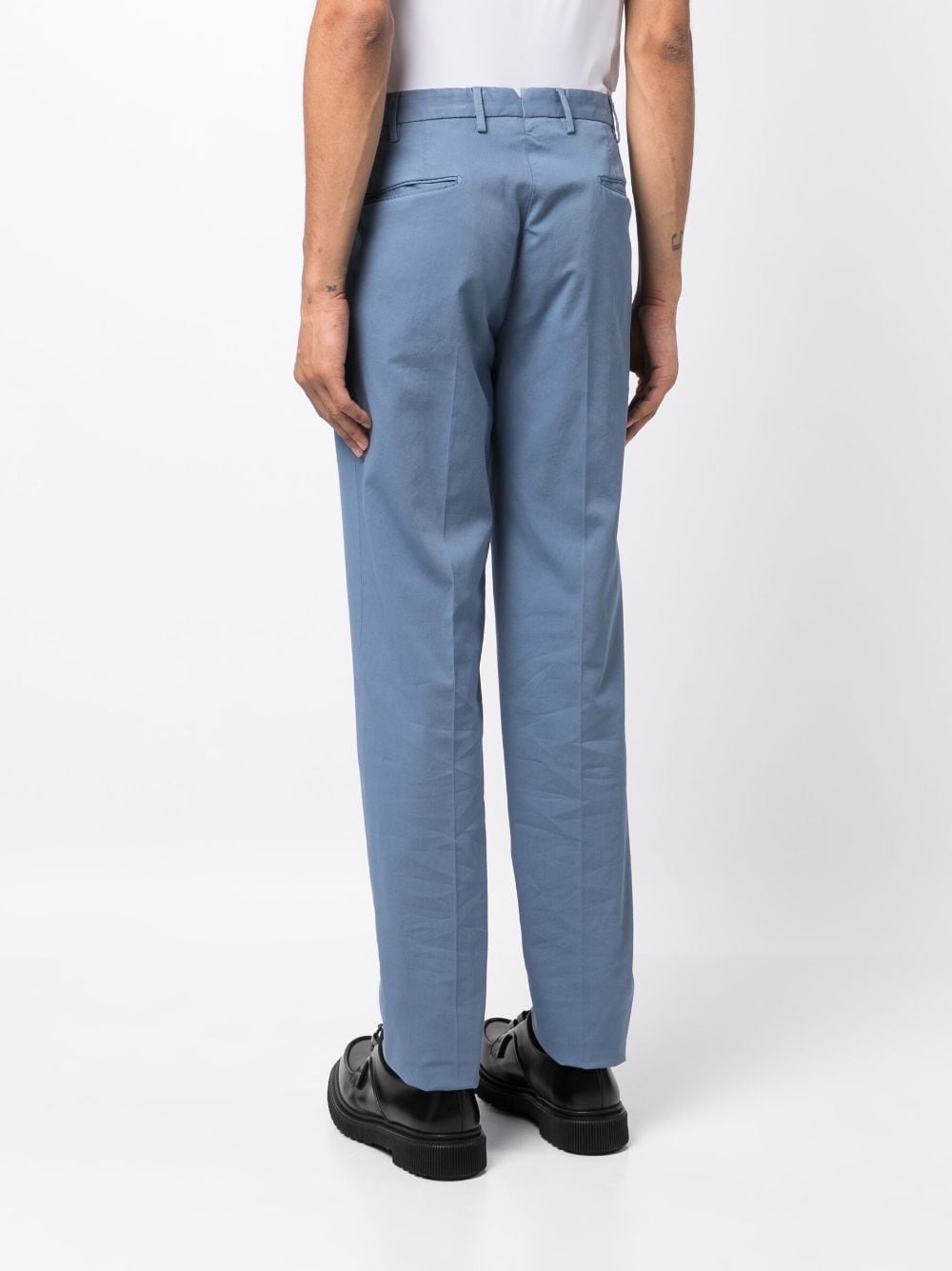 Shop Incotex Slim-cut Tailored Trousers In Blau
