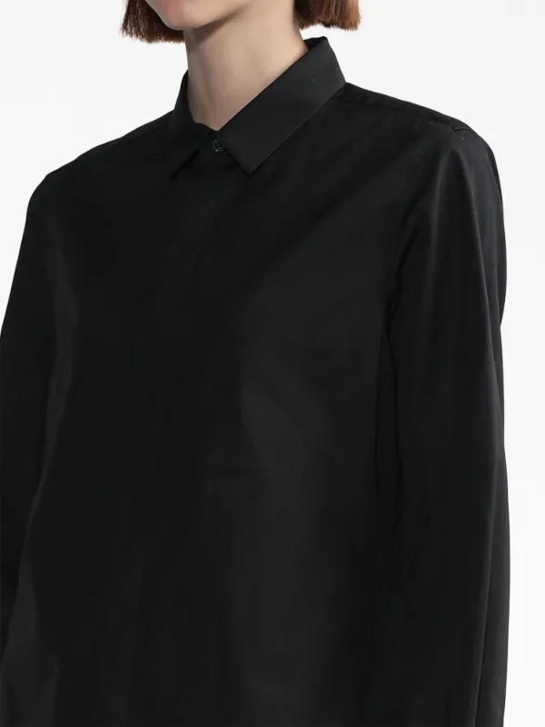 Noir Kei Ninomiya long-sleeved Cotton Shirt | Black | FARFETCH