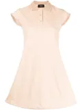 We11done contrasting-trim flared cotton dress - Brown