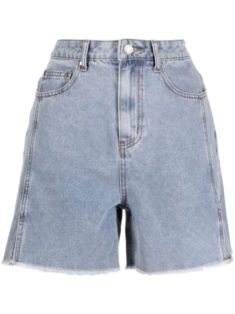 b+ab frayed mid-rise denim shorts