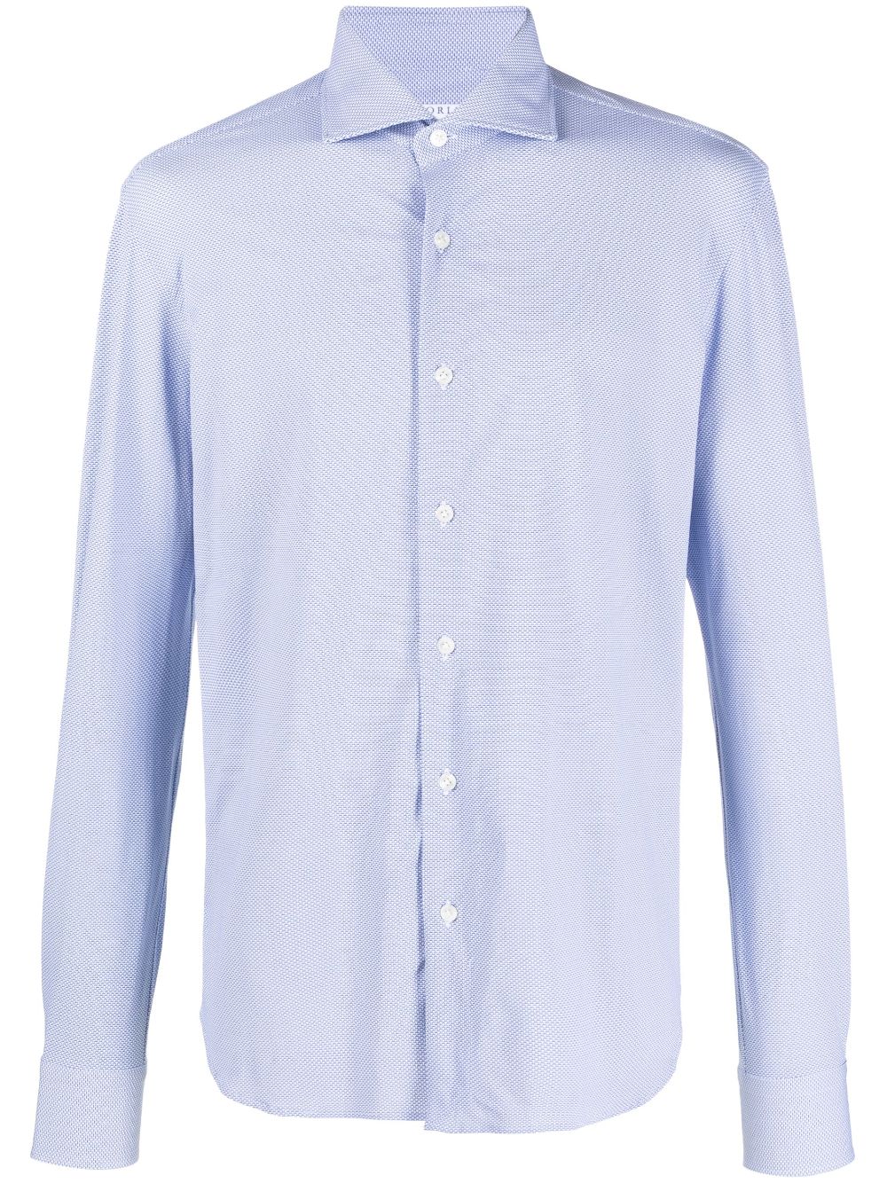 long-sleeve spread-collar shirt