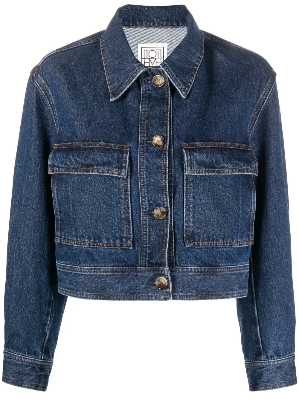 TOTEME cropped denim jacket - Blue