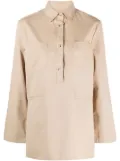 TOTEME long-sleeve twill shirt - Neutrals