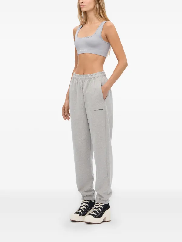 MONOCHROME logo-print Cotton Track Pants | Grey | FARFETCH