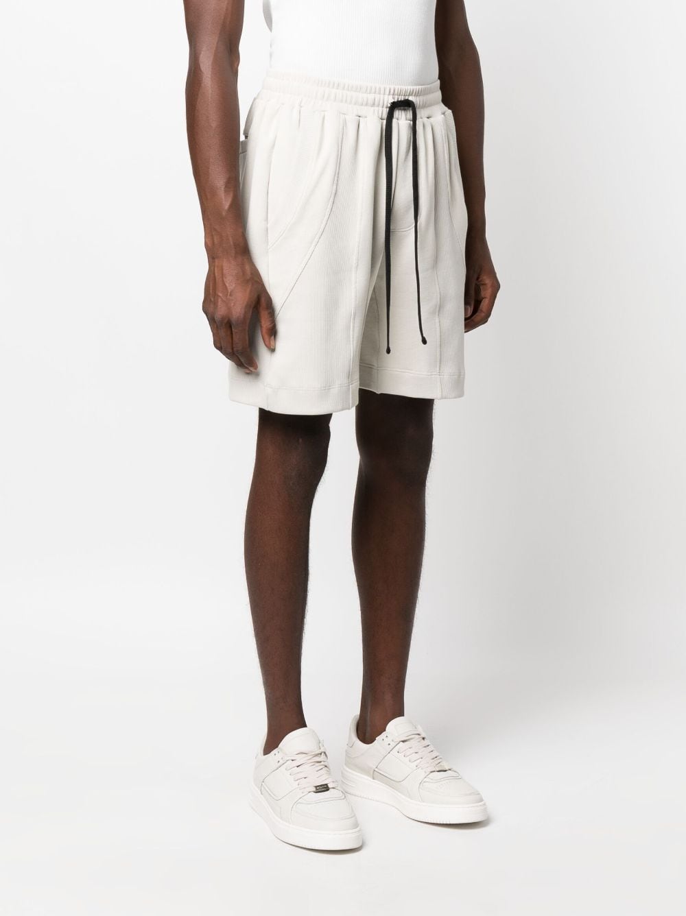 Shop Styland X Notrainproof Drawstring Organic Cotton Shorts In Grey
