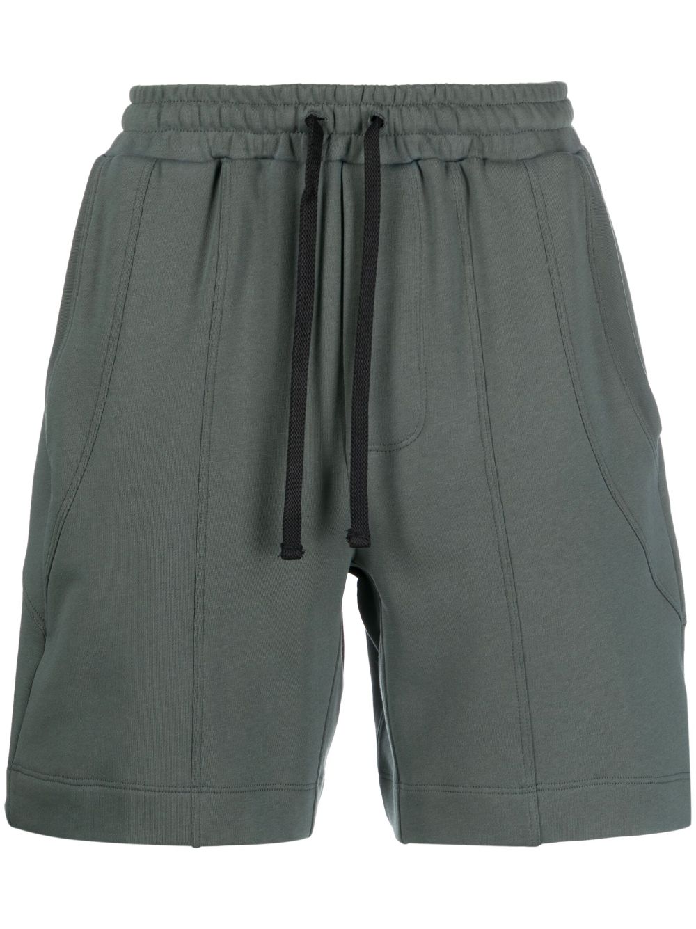 Styland Drawstring-waistband Organic-cotton Shorts In Green