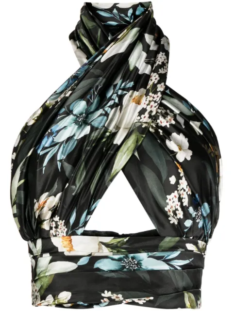 Bambah Gardenia cut-out halterneck top