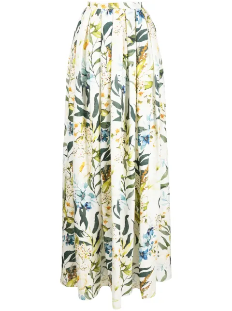 Bambah Gardenia ruffled tiered maxi skirt