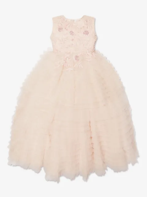 MAISON AVA Coralie floral-embroidered tulle dress
