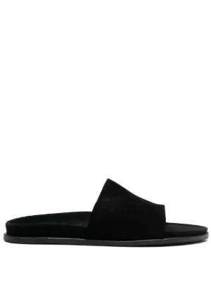 Black suede flip flops new arrivals