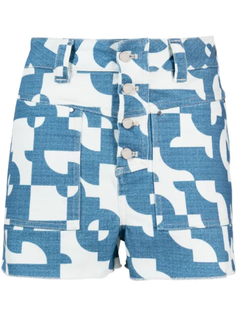 Ba&Sh - graphic-print cotton shorts