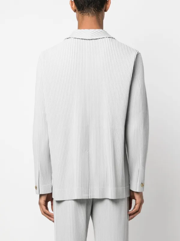 Homme Plissé Issey Miyake micro-pleated single-breasted