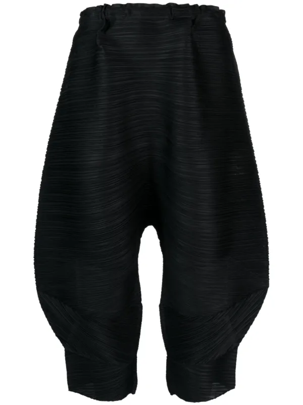 Pleats Please Issey Miyake Thicker Bounce drop-crotch Sarouel