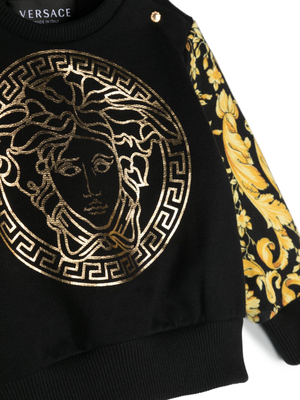 Shop Versace Medusa Baby Barocco-print Sweatshirt In Black