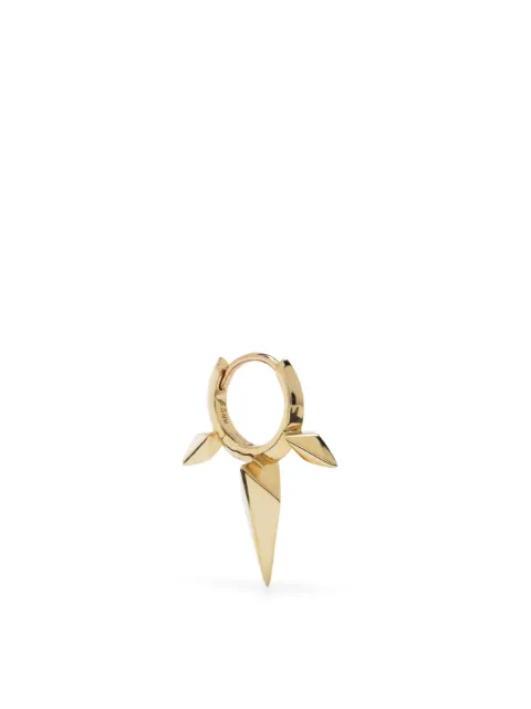 MARIA TASH 14kt yellow gold Triple Long Spike hoop earring