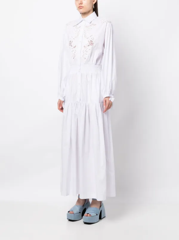 ERMANNO FIRENZE レースディテール マキシドレス | ホワイト | FARFETCH JP