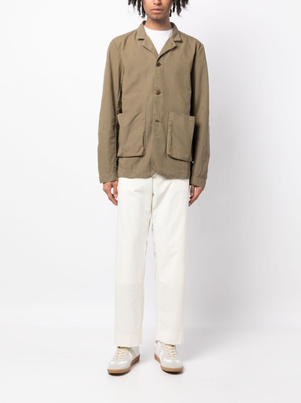 Shop Toogood Button-up Cotton Shirt Jacket In Braun