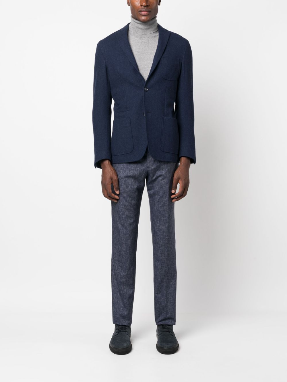 Corneliani Blazer met enkele rij knopen - Blauw