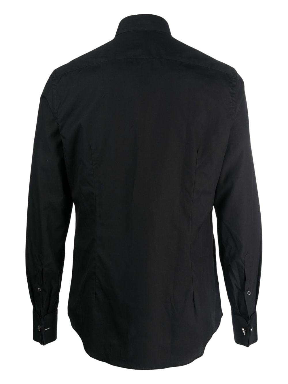 Corneliani spread-collar cotton shirt - Zwart