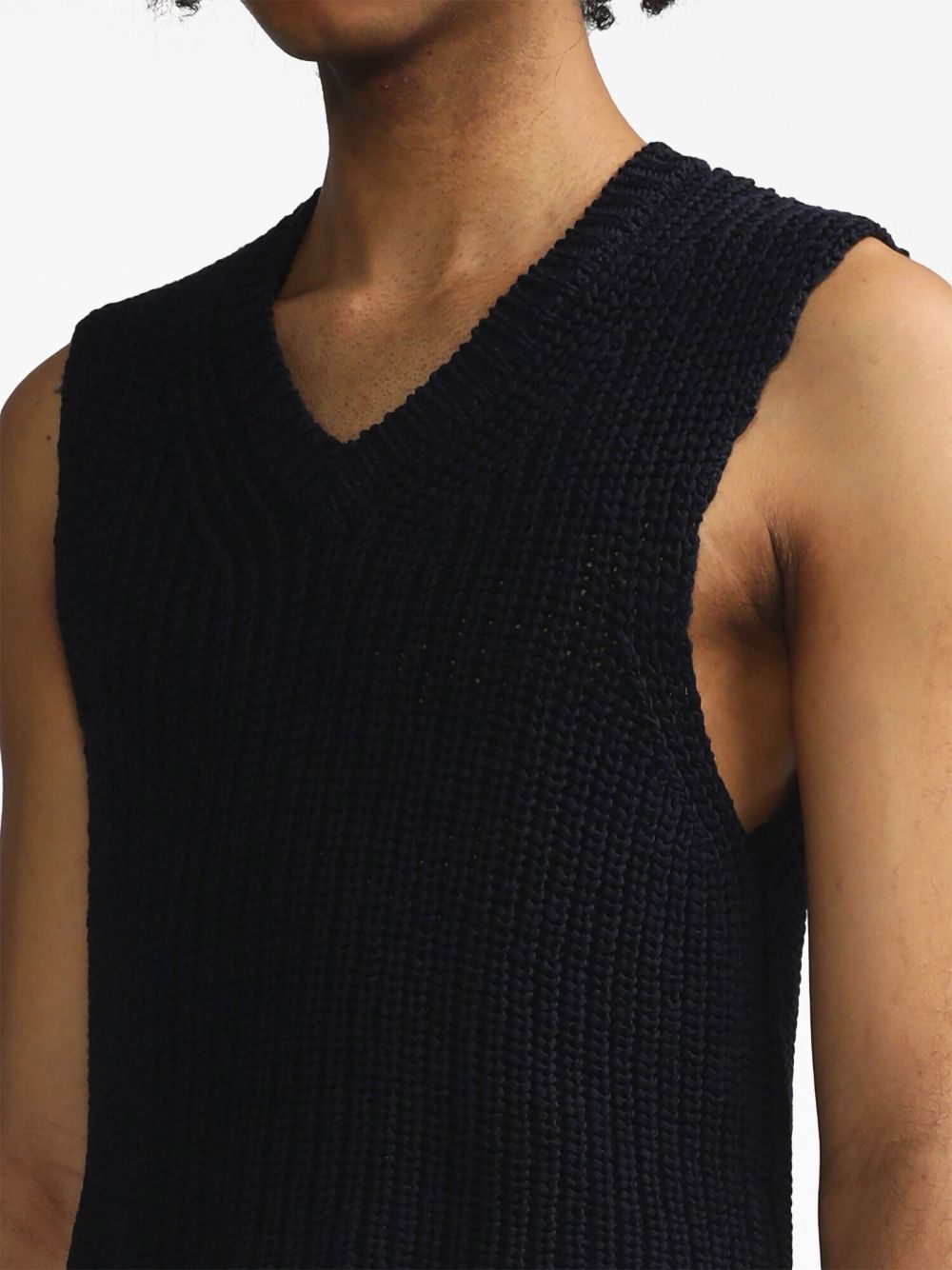 Shop Our Legacy Chunky Ribbed-knit Vest In Black