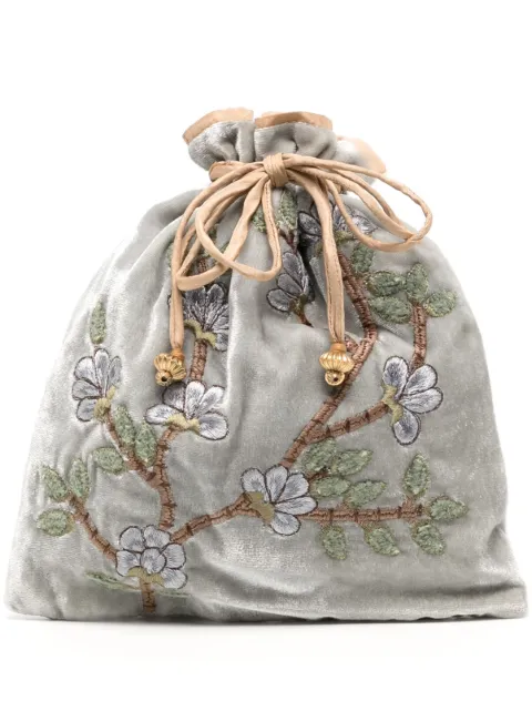Anke Drechsel cartera con bordado floral