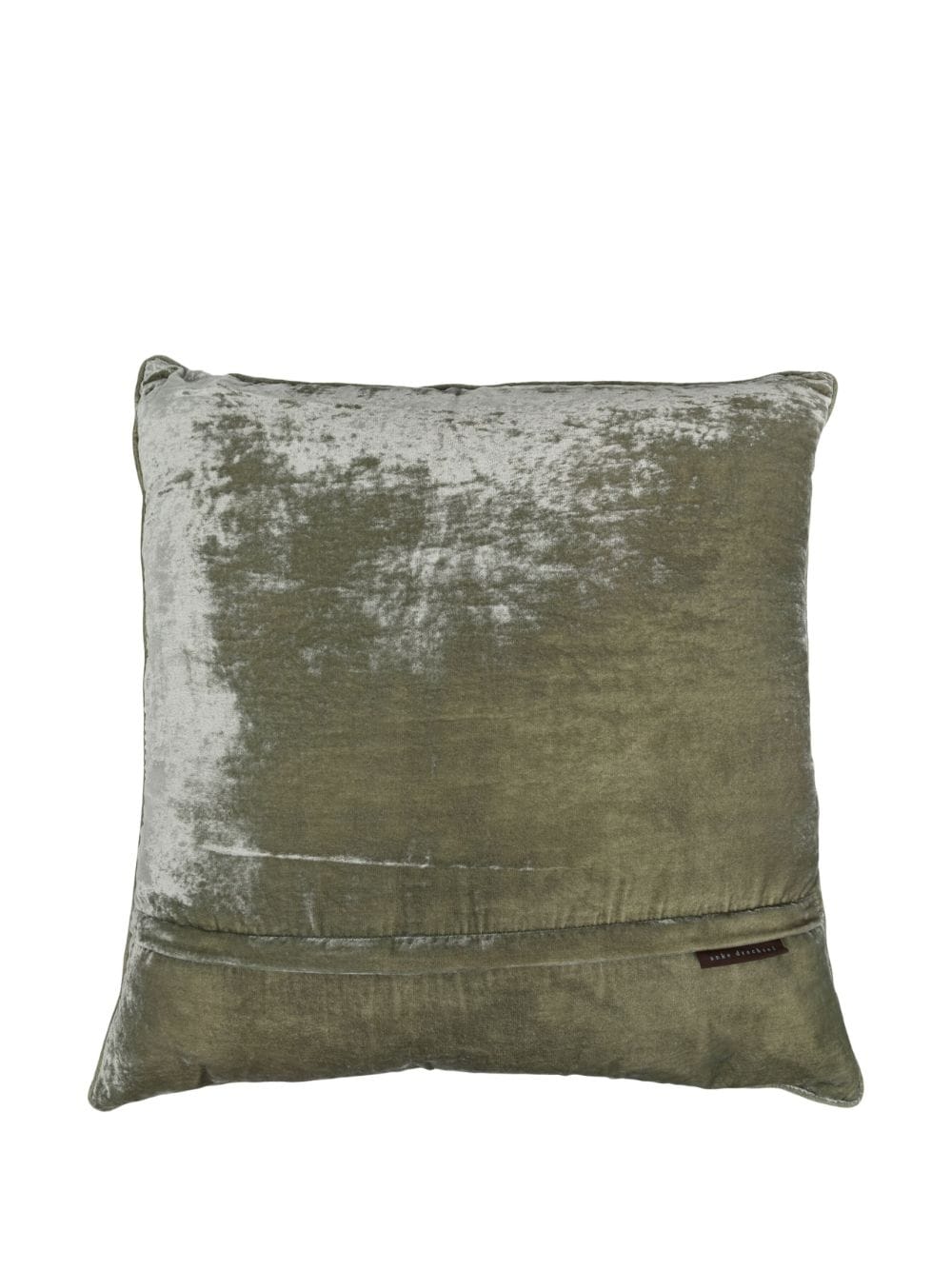 Anke Drechsel floral-embroidered velvet cushion - Groen