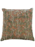 Anke Drechsel floral-embroidered velvet cushion - Green