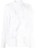 Comme Des Garçons Comme Des Garçons ruffled buttoned cotton shirt - White