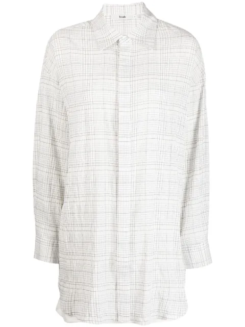 b+ab check-pattern shirt set