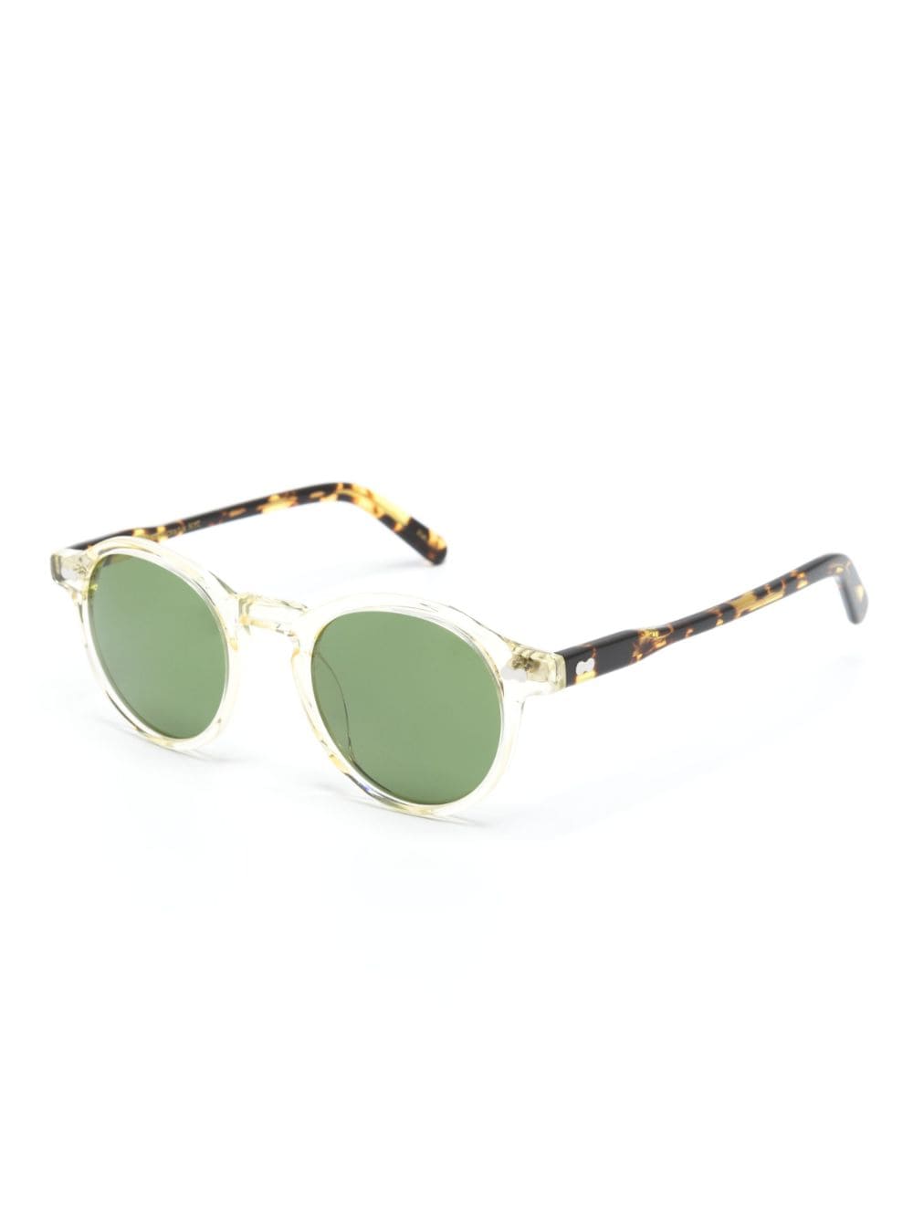 Moscot Zonnebril met schildpadschild design - Geel