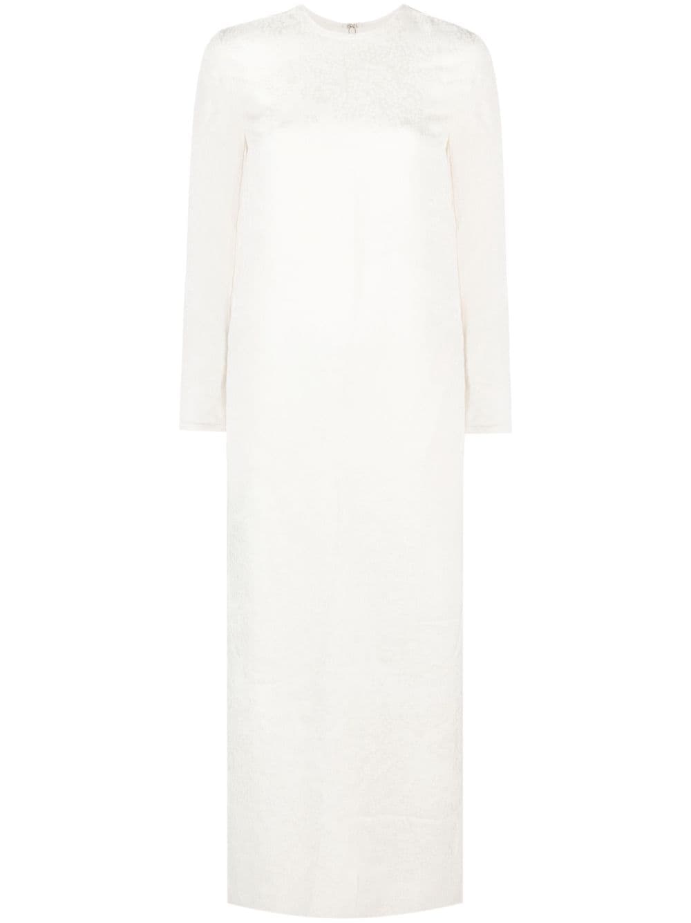 Shop Totême Floral-jacquard Dress In White