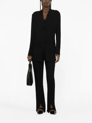 【TOTEME】 ブレザー シングルブレスト オーバーレイ ブラック TOTEME_ECOM_SEASONAL_SS25_BLAZ