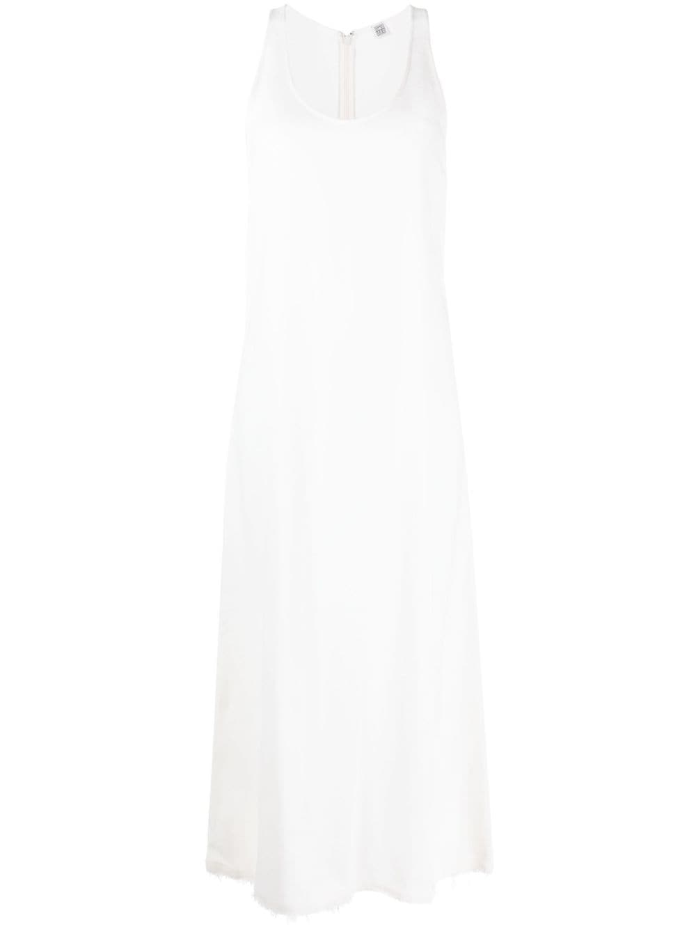 scoop-neck sablé maxi dress