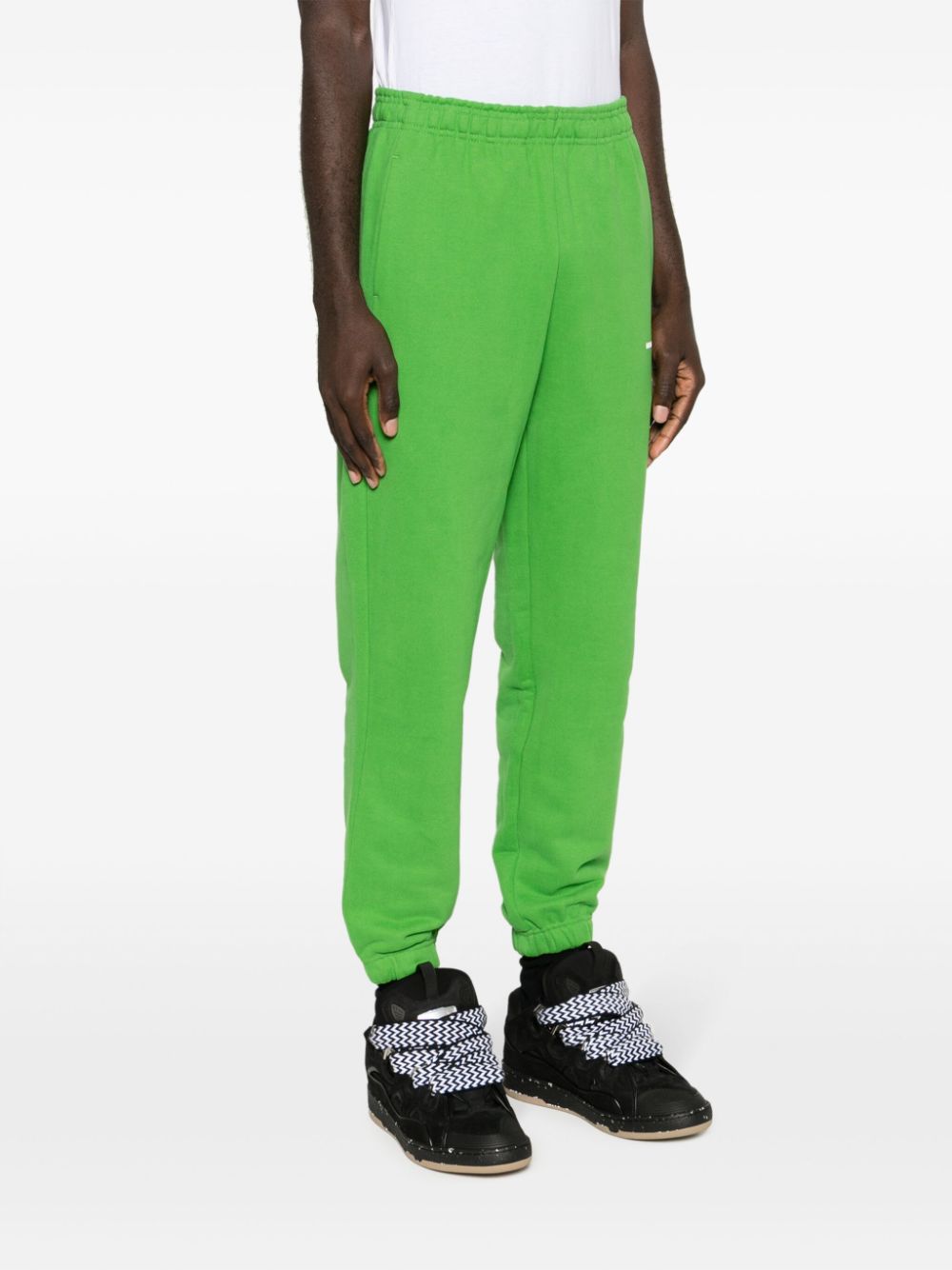 Shop Monochrome Logo-print Cotton Track Pants In Green