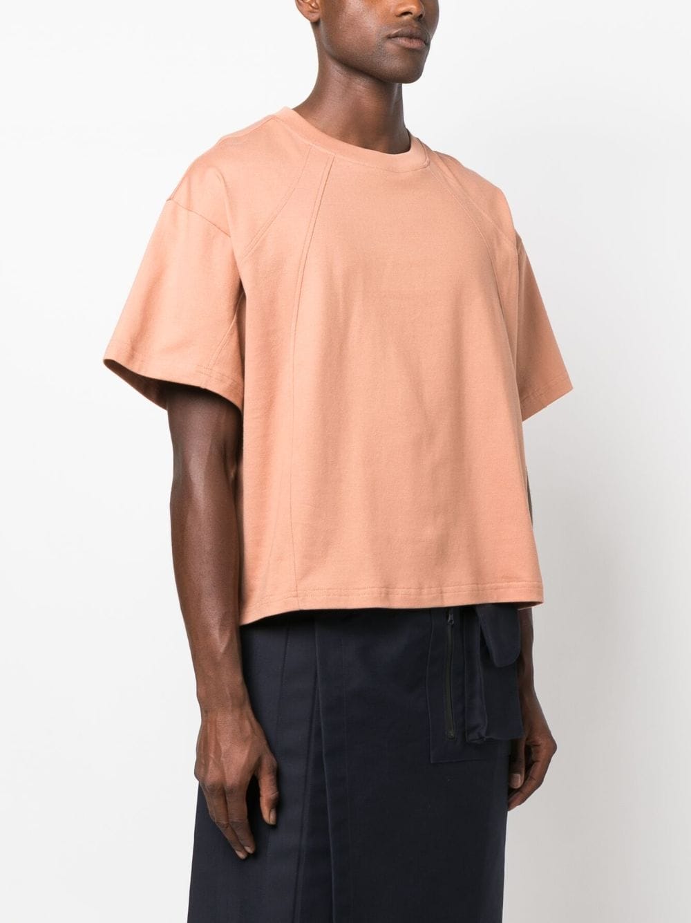 Shop Styland X Notrainproof Panelled Jersey T-shirt In Orange