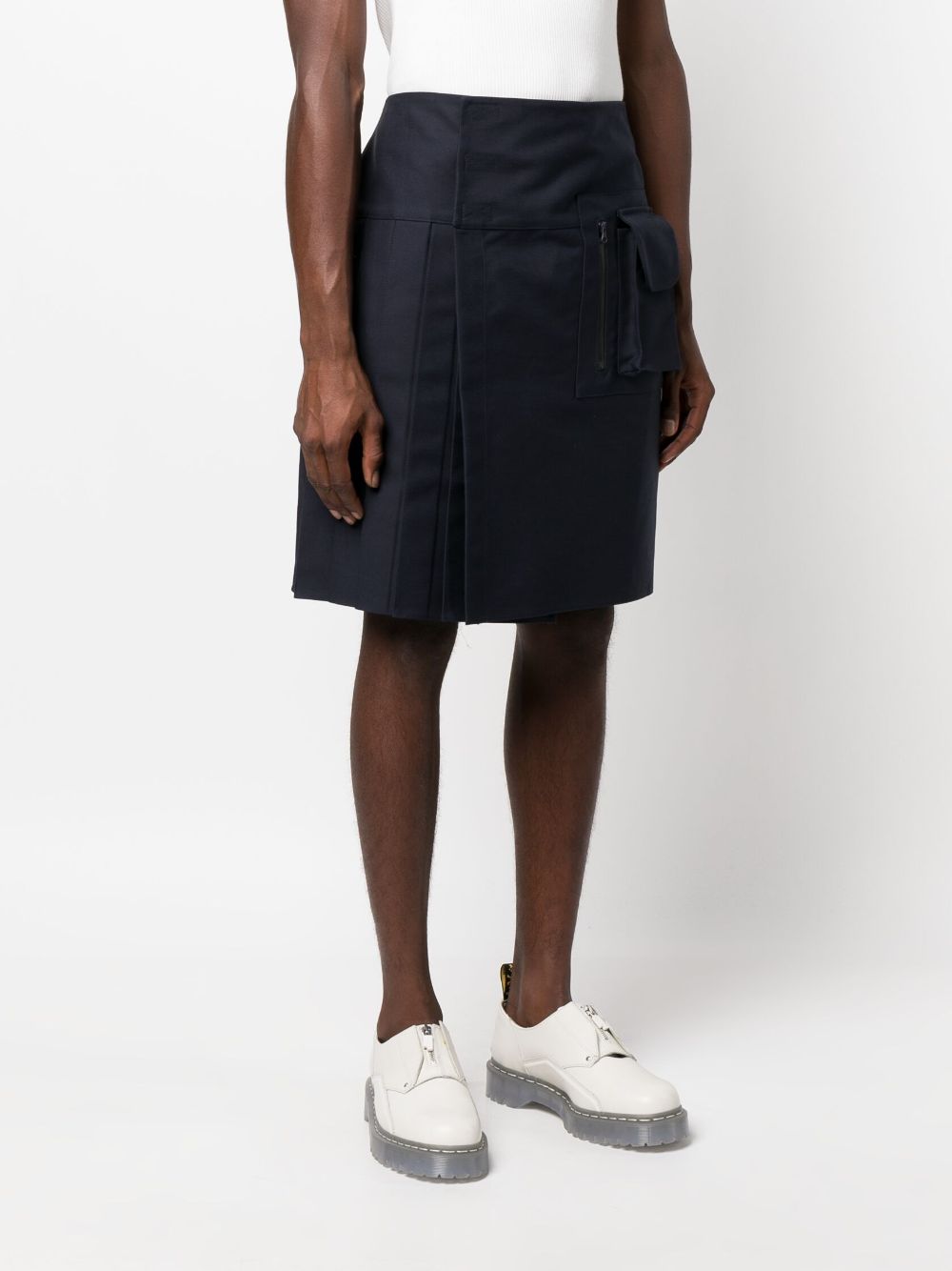 Shop Styland X Notrainproof Multi-pocket Wrap Skirt In Blue