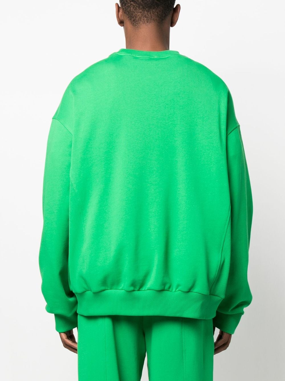 Shop Styland X Notrainproof Round-neck Cotton Sweatshirt In Green