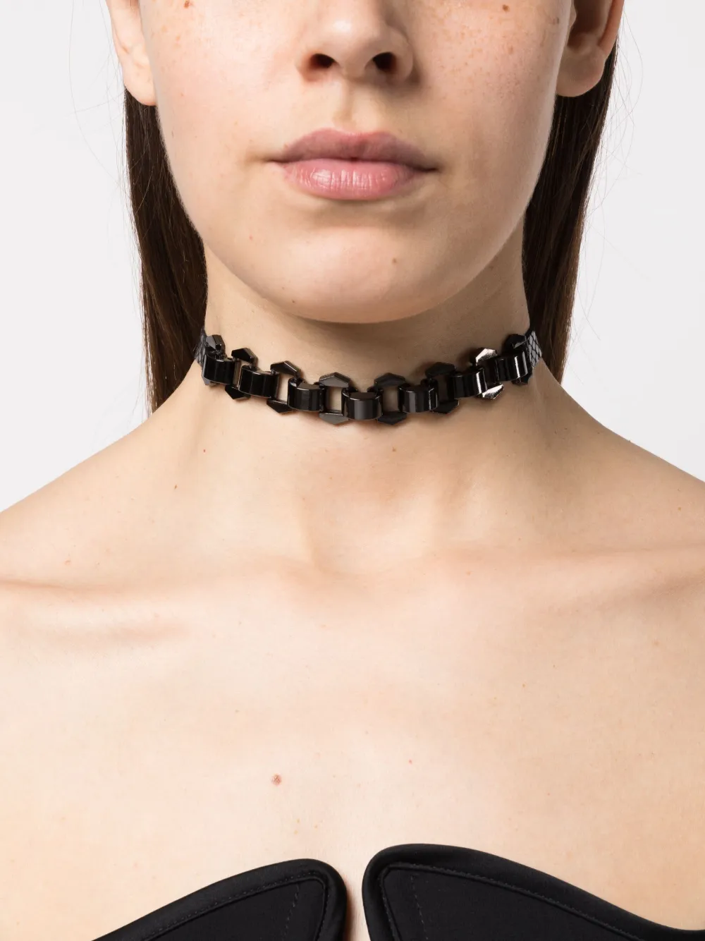 Manokhi Fab chocker necklace - Zwart