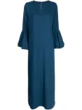 Bambah flute-sleeve dress - Blue