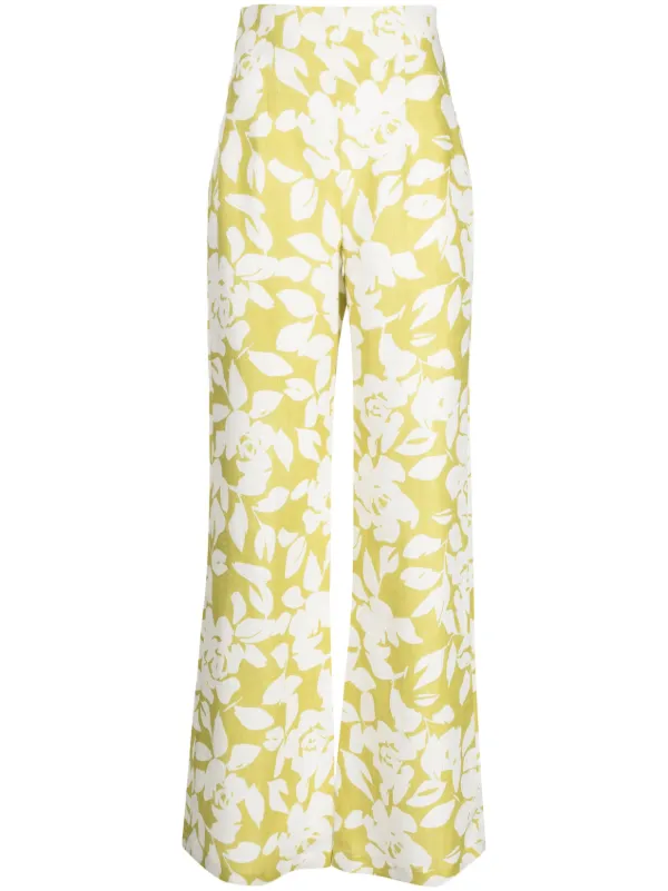 Flared linen trousers store