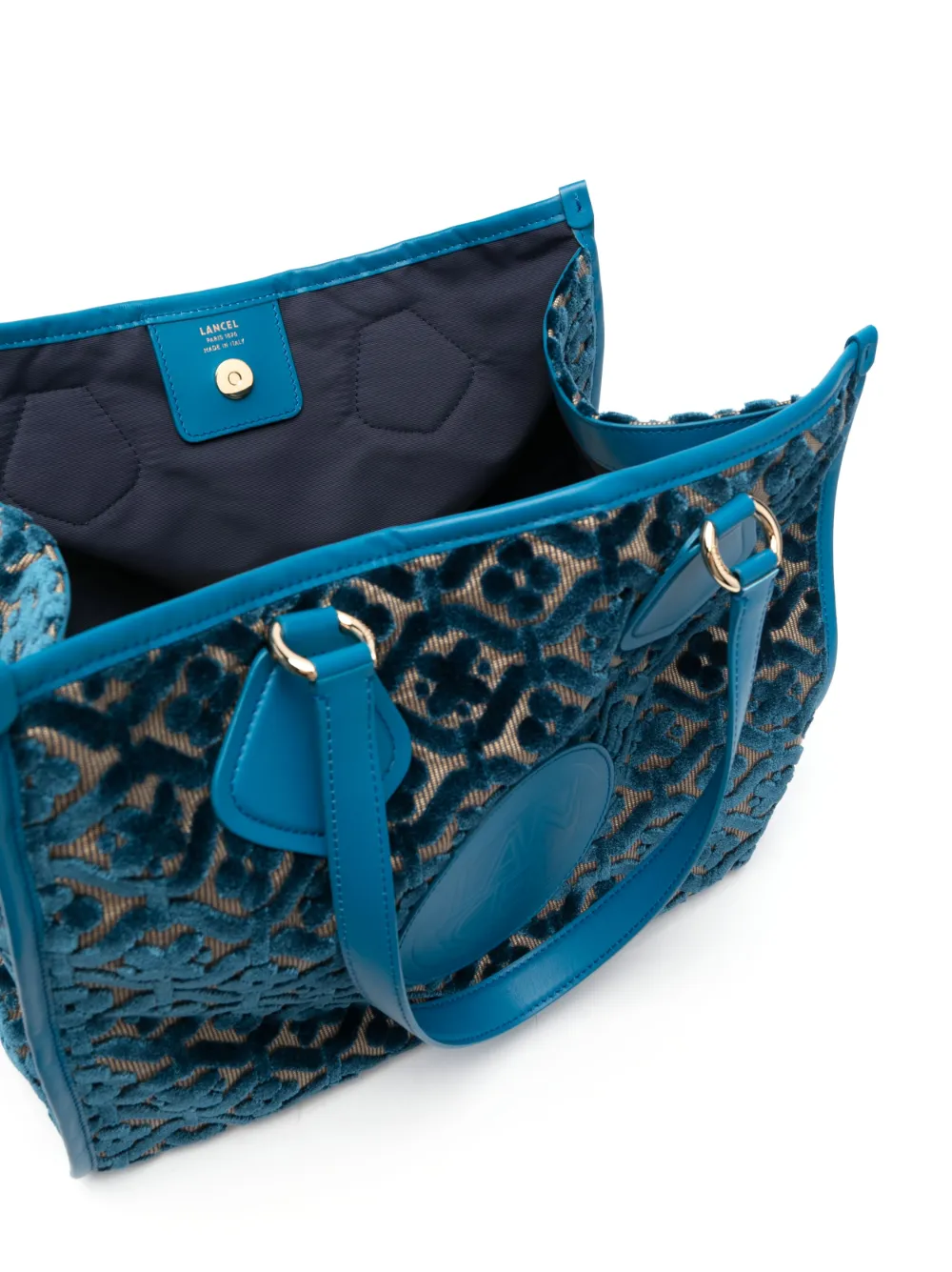 Lancel Large Summer Tote Bag In Blue
