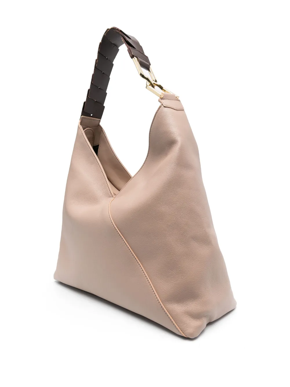 Lancel Pagode Leather Shoulder Bag In Neutrals
